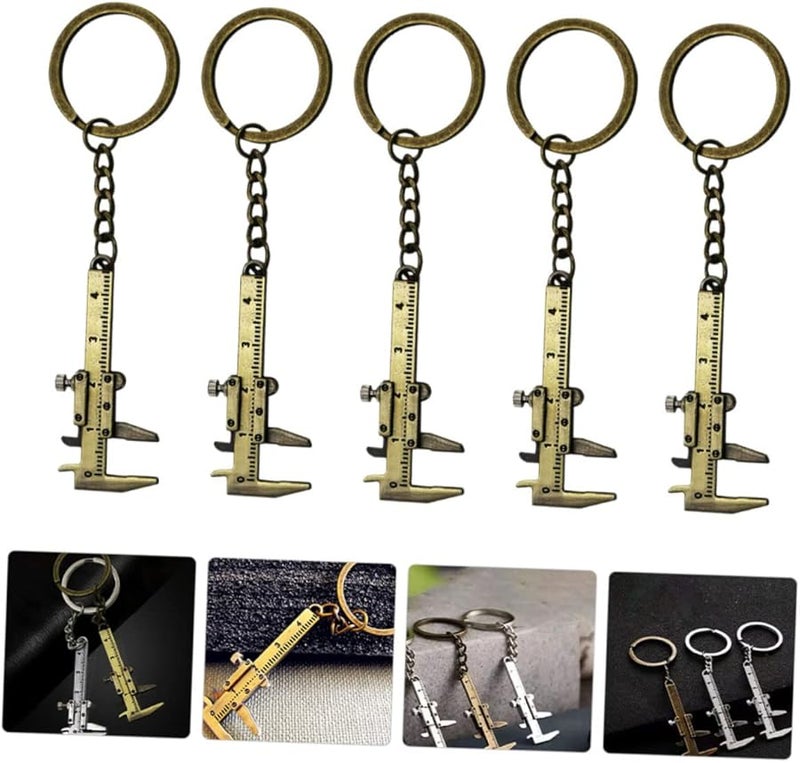 10 Pcs Vernier Caliper Keyring Assorted Color 10.7x3cm Manual Micrometer - Image 5