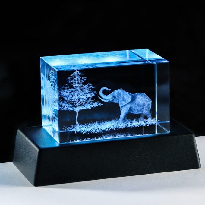 3D CRYSTAL ELEPHANT DECOR STUFF FIGURINES STATUE GIFT FOR ELEPHANT LOVERS MOTHER DAY BIRTHDAY GIFTS FOR MOM MOTHER MAMA FROM DAUGHTER SON