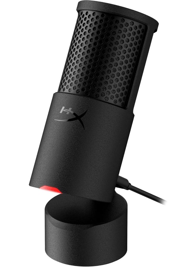 HyperX SoloCast 2 USB Gaming Microphone, Cardioid Pattern, 24-bit/96kHz, Plug-and-Play USB-C, Shock Mount & Pop Filter, Voice Enhance, Easy Setup, PC Compatible, Black | AR0A0AA - Image 2
