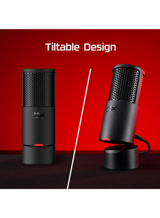 HyperX SoloCast 2 USB Gaming Microphone, Cardioid Pattern, 24-bit/96kHz, Plug-and-Play USB-C, Shock Mount & Pop Filter, Voice Enhance, Easy Setup, PC Compatible, Black | AR0A0AA - Image 5