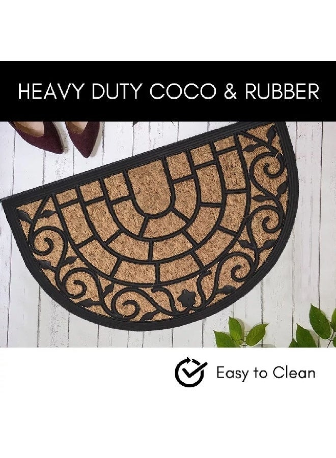 كيلا سجادة باب هاري نصف قمر بتصميم جذاب، مضادة للانزلاق، باللونين الأسود والبني، مقاس 40 × 60 سم، 1401904 - Image 4