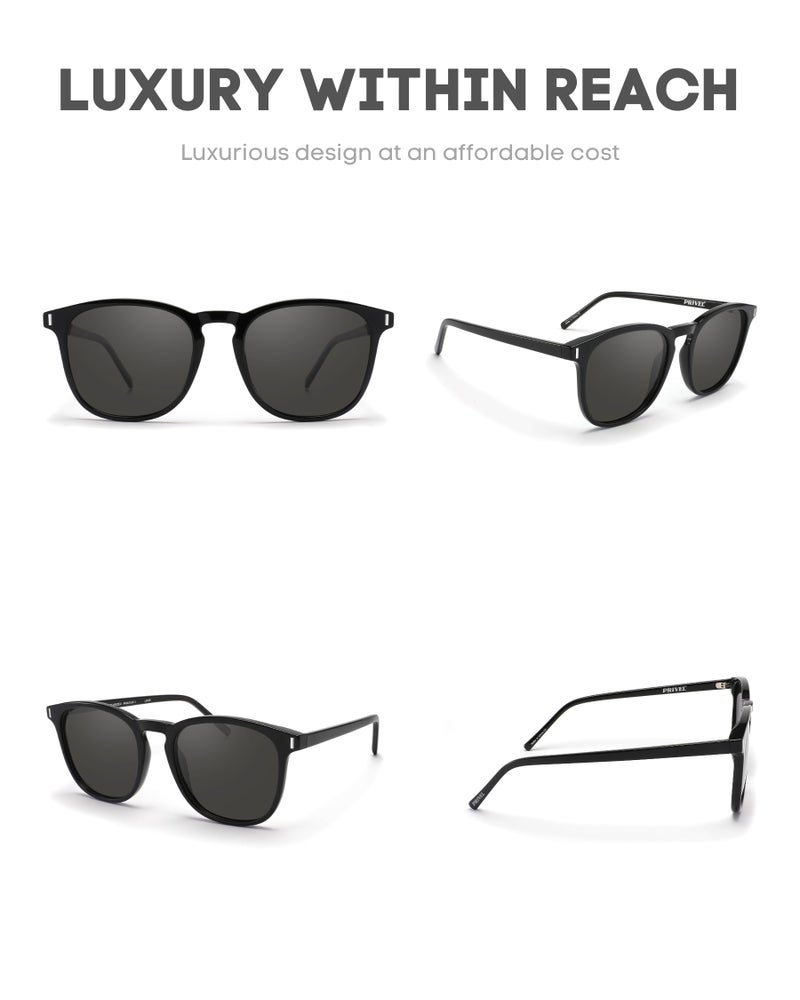 PRIVEL XXL Size Extra Large 159MM Polarized Square Round Sunglasses Big Wide Heads Men UV400 Protection Glasses (PMX015P-1) - Image 4