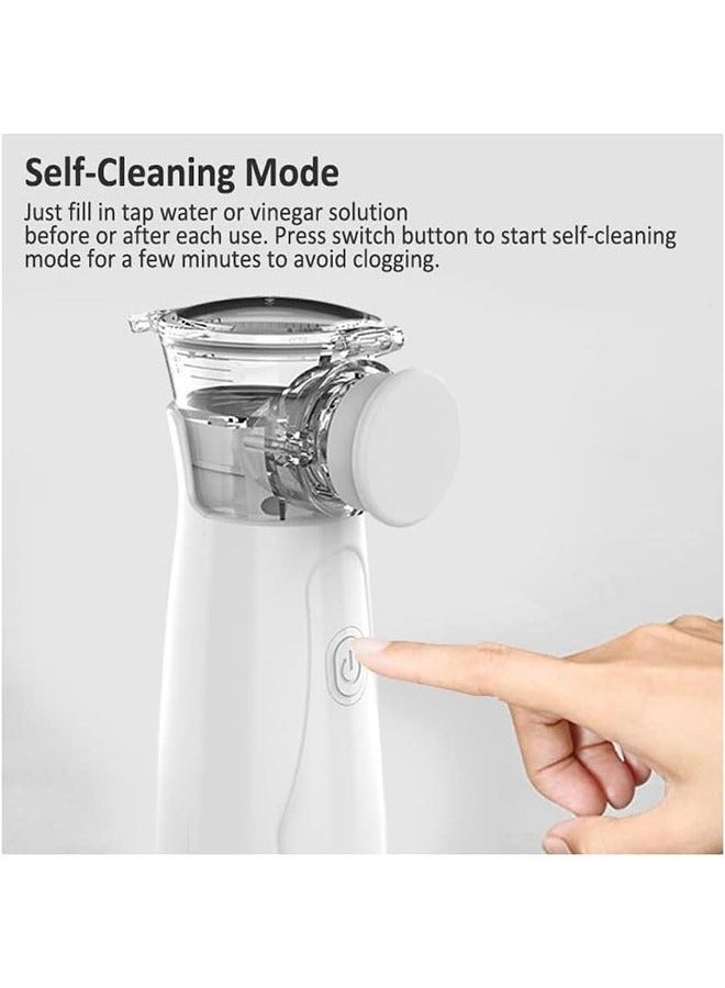 Urit Portable Mesh Nebulizer u0026 Ultrasonic Humidifier - Handheld Mini Vaporizer for Adults/Kids, Travel u0026 Home Use with Dual Masks u0026 Mouthpieces - Image 3