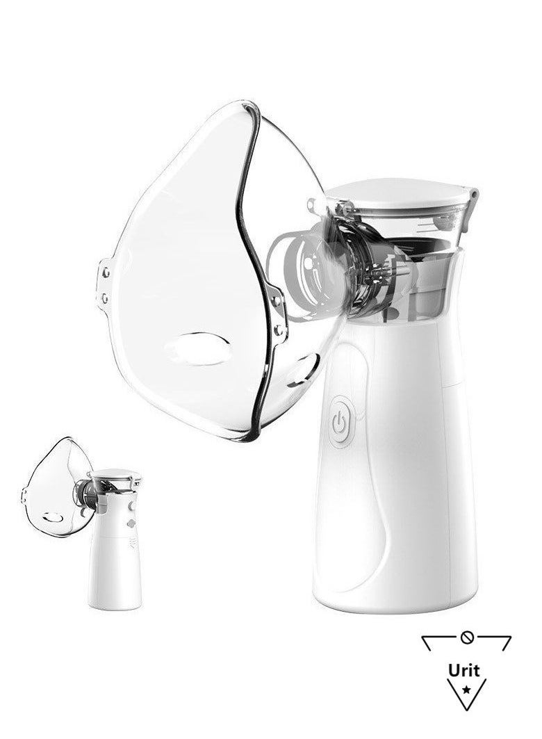 Urit Portable Mesh Nebulizer u0026 Ultrasonic Humidifier - Handheld Mini Vaporizer for Adults/Kids, Travel u0026 Home Use with Dual Masks u0026 Mouthpieces - Image 1