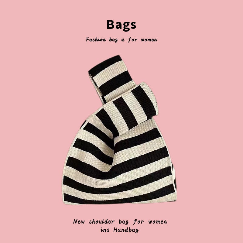 Manufacturer Women'S Fashion New Knitted Bag Souvenir Satchel Tote Bag Versatile Portable Panda Vest Bag - Image 1