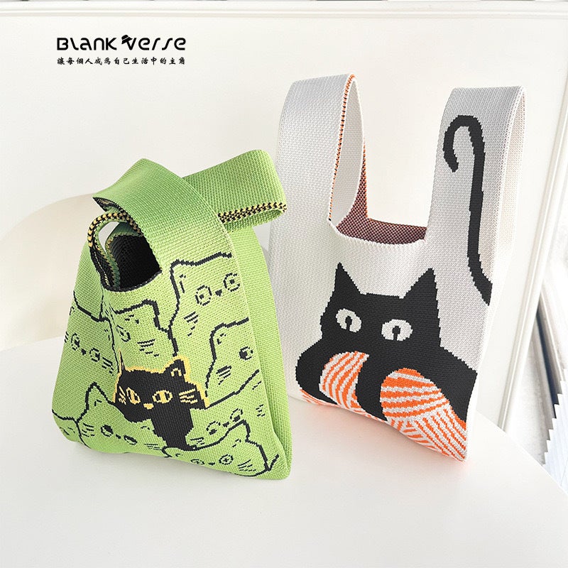 Manufacturer Women'S Fashion New Knitted Bag Souvenir Satchel Tote Bag Versatile Portable Panda Vest Bag - Image 5