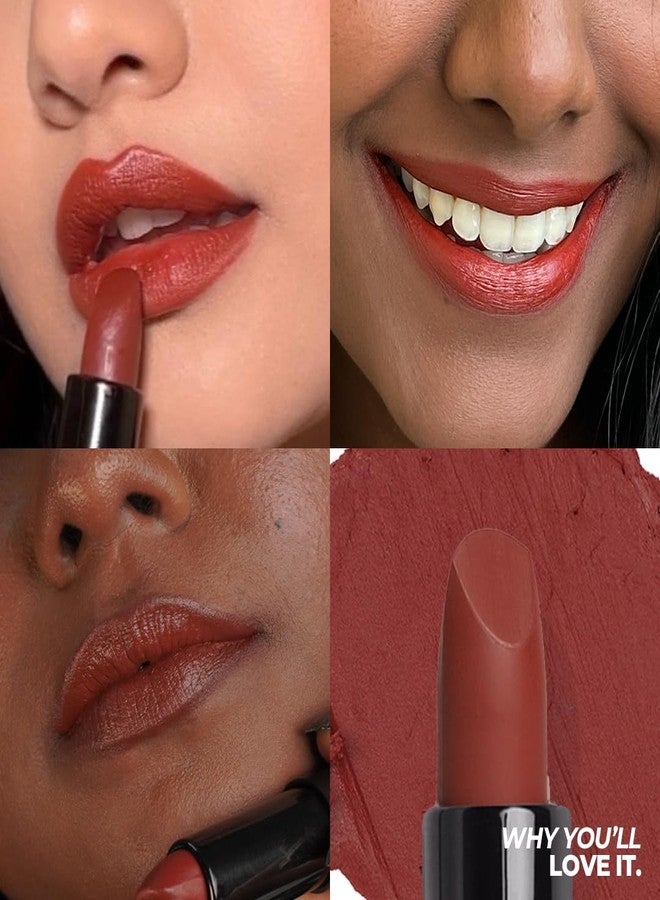 Ruby's Organics Semi-Matte Lipstick for Women All Indian Tones- Highly Pigmented, Moisturizing, Non Drying, Lightweight and Long Lasting- Lip Makeup, Synthetic Chemical Free - Brown Mahogany, 3.7g - Image 5