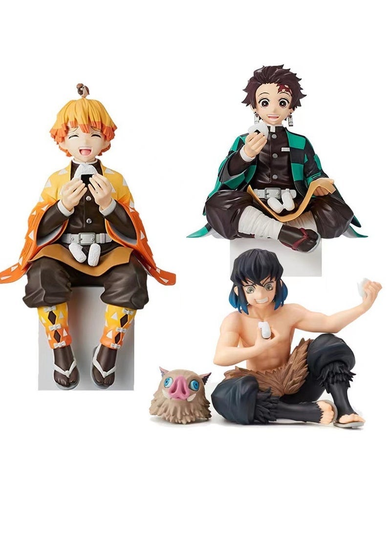 general تماثيل قاتل الشياطين، تماثيل سلسلة نودلز كرات الأرز المضغوطة لتانجيرو، إينوسوكي، زينيتسو، كاناو، نيزوكو، وكوتشو شينوبو مناسبة كهدية للمشجعين والأصدقاء (7سم-13سم) - Image 2