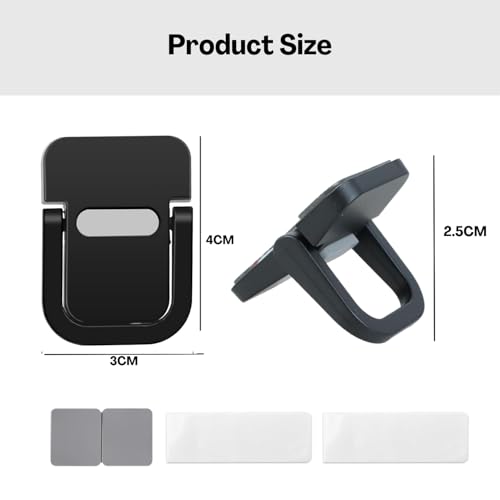 Flavizo 2PCS Portable Mini Laptop Stand – Adjustable Alloy Keyboard Riser with Rubber Feet and Non-Slip Pads, Lightweight Holder for Desk (Black) - Image 2