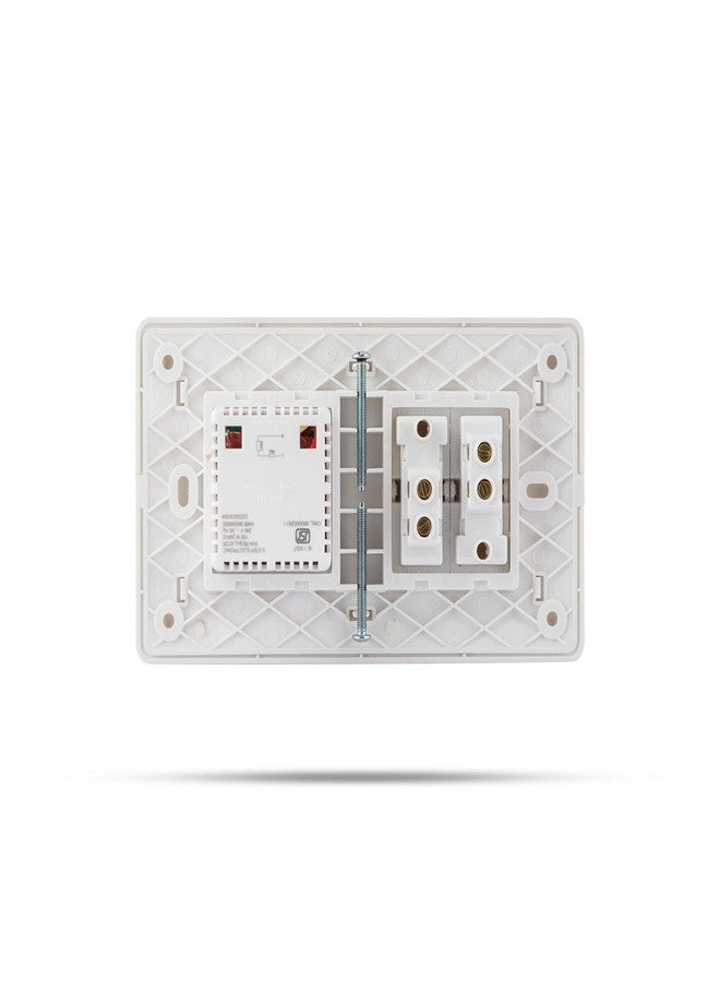 Wipro Northwest (Venia) Switch Combo of 4M Plate + 1M 6A Switch x2 + 5 Step Fan Regulator, White (Kit 9),2_Way - Image 4