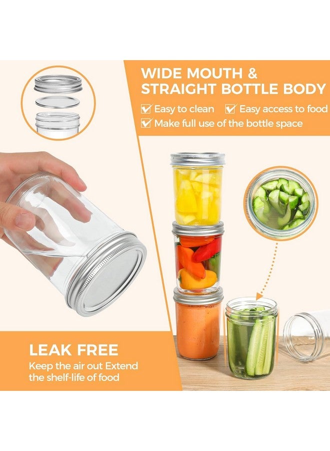 ComSaf Mason Jars 16 oz with lids - 4 Pack, Pint Mason Jars with Seal Bands, Glass Canning Jars for Honey, Jam, Jelly, Coffee, Salad, Desert, Shower Wedding Favors, DIY Candles Decor - Image 3