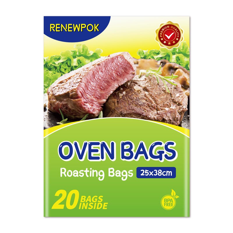 RENEWPOK Roasting Bags for Oven with Ties for Roasting Chicken, Meat & Fish Multi Purpose Cooking Bags (20PCS, 11 * 15 Inch) - Image 5