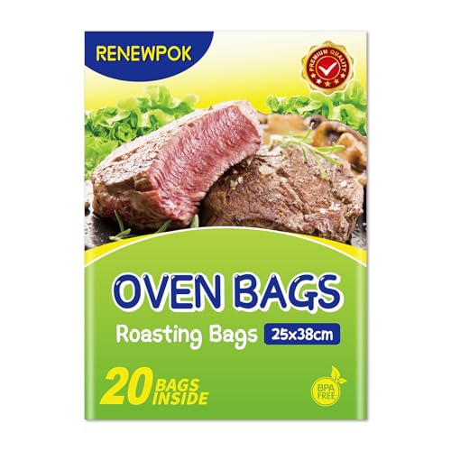 RENEWPOK Roasting Bags for Oven with Ties for Roasting Chicken, Meat & Fish Multi Purpose Cooking Bags (20PCS, 11 * 15 Inch) - Image 1