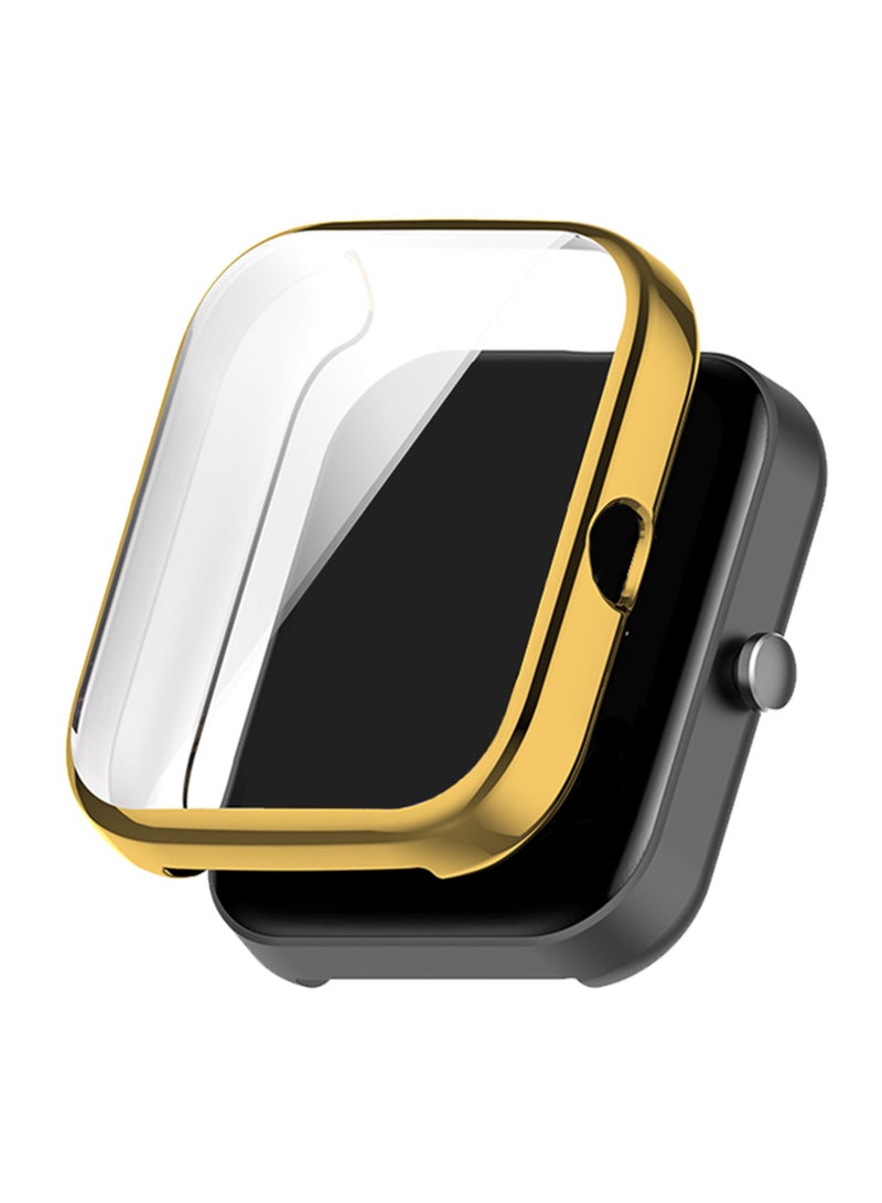 ELMO3EZZ TPU Protective Cover For Amazfit Bip 3 / Bip3 Pro Screen Protector Case For Amazfit SmartWatch Accessories Protection Shell (Gold) - Image 1