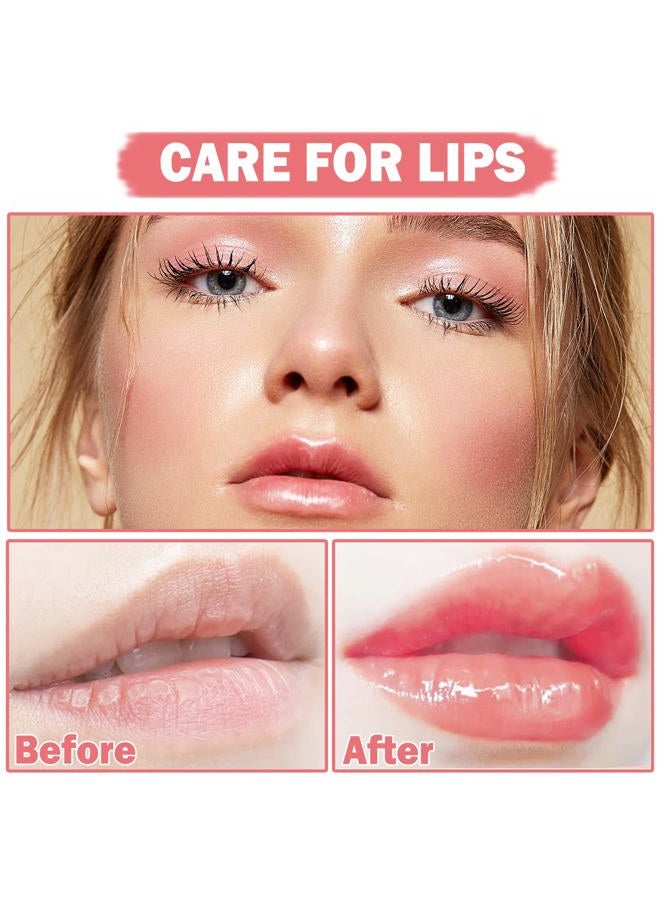 CAHIUYOA Lip Oil Hydrating Tinted Lip Oil Lip Gloss,Lip Glow Oil Lip Tint,Non-sticky Big Brush Head,Nourishing Repairing Plumping Lip Oil Lip Gloss - Rosewood - Image 3