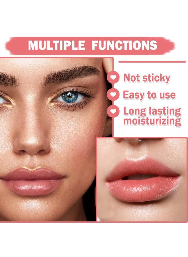 CAHIUYOA Lip Oil Hydrating Tinted Lip Oil Lip Gloss,Lip Glow Oil Lip Tint,Non-sticky Big Brush Head,Nourishing Repairing Plumping Lip Oil Lip Gloss - Rosewood - Image 4