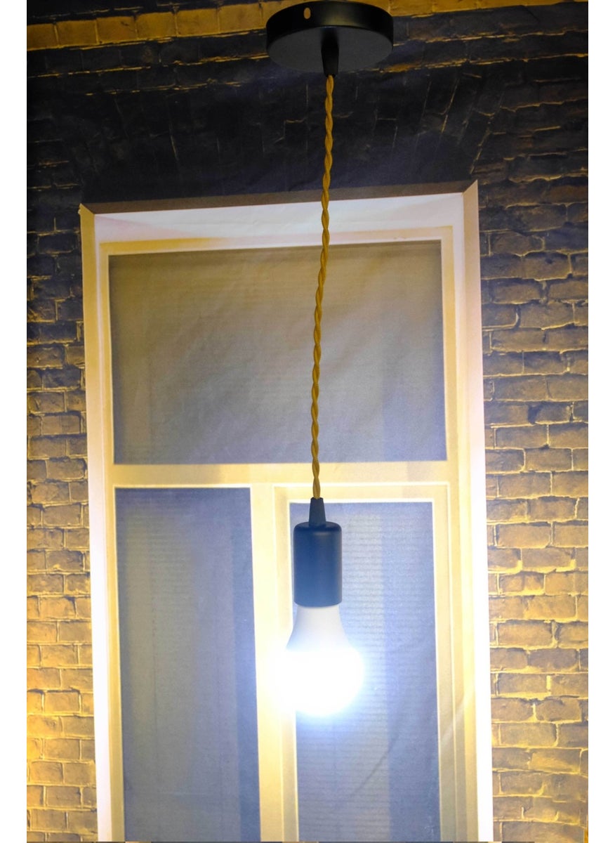 Marketekno Ack Decorative LED Pendant Light Brown E27 Socket Bulb  - Image 4