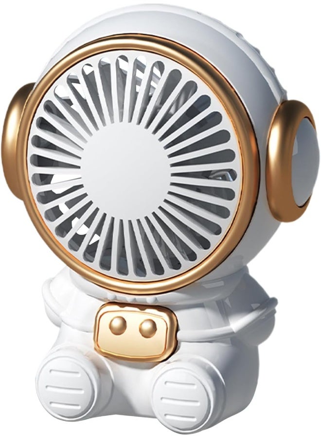 Astronaut Seated Desk Fan, Brown Novelty USB Desktop Fan for Kids & Space Fans