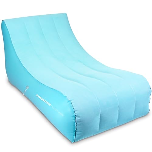 SWIMLINE Original Cloud Chaise Pool Lake Float Lounger Raft for Adults Kids Comfortable Fabric Foam Texture for Floating Backyard Lounging Connect Multi Floats WBungee System - Image 1
