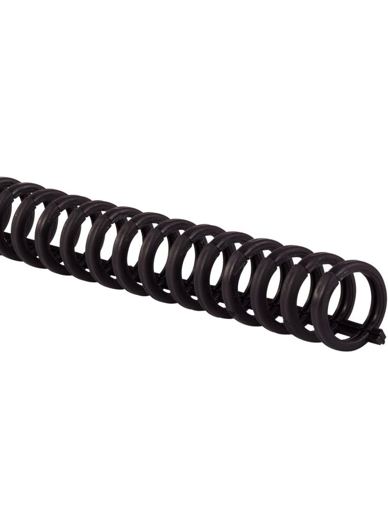 GBC Binding Spines / Spirals / Coils, 1/2" Diameter, 85 Sheet Capacity, ProClick, Black, 25 Pack (2515660) - Image 1