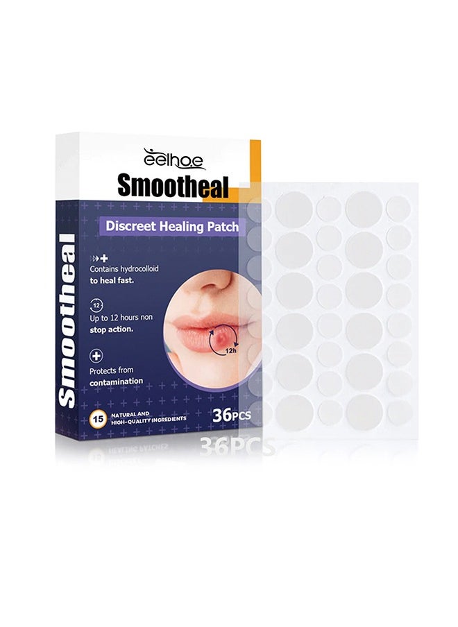 EELHOE 36 Patches Cold Sore Honey Patch Blister Treatment Conceals Protects Soothes & Hides Cold Sores  - Image 1