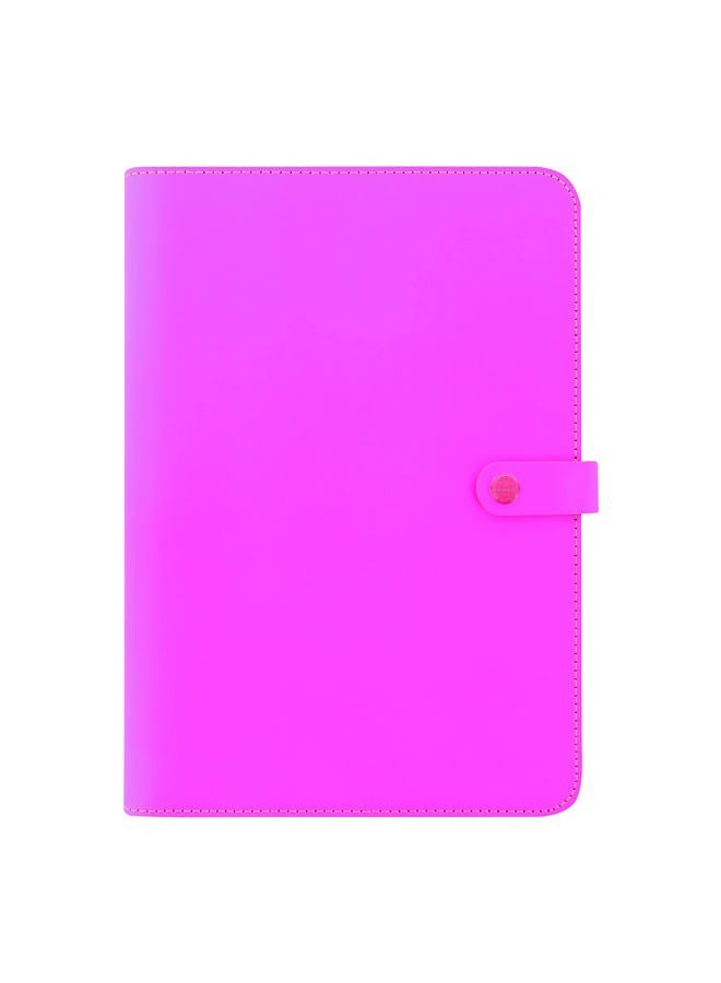 FILOFAX Notebook Folio, A4 Size, The Original Collection, 12.5" x 8.875", Fluoro Pink (B829949) - Image 1