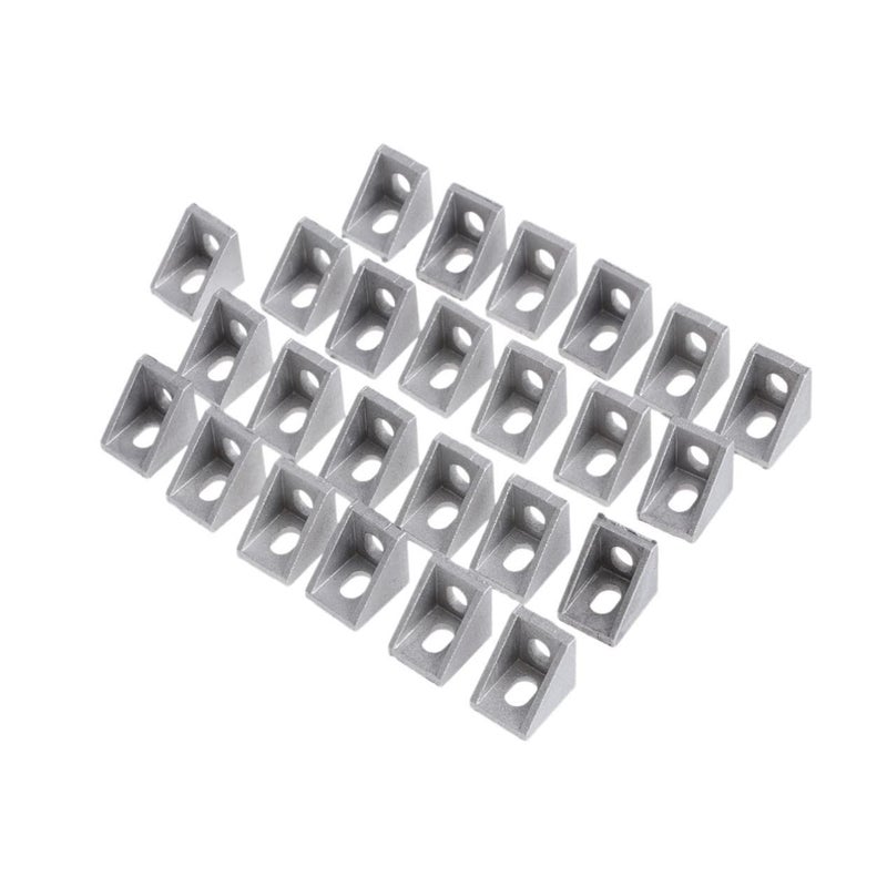 50Pcs Aluminum Extrusion Angle Bracket Rigid Joint For CNC Printer Profile - Image 2