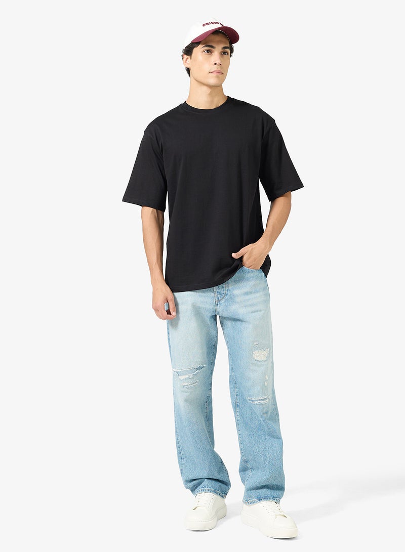 سفنتي فايف تيشيرت بطبعة جرافيك كبير الحجم - Image 4