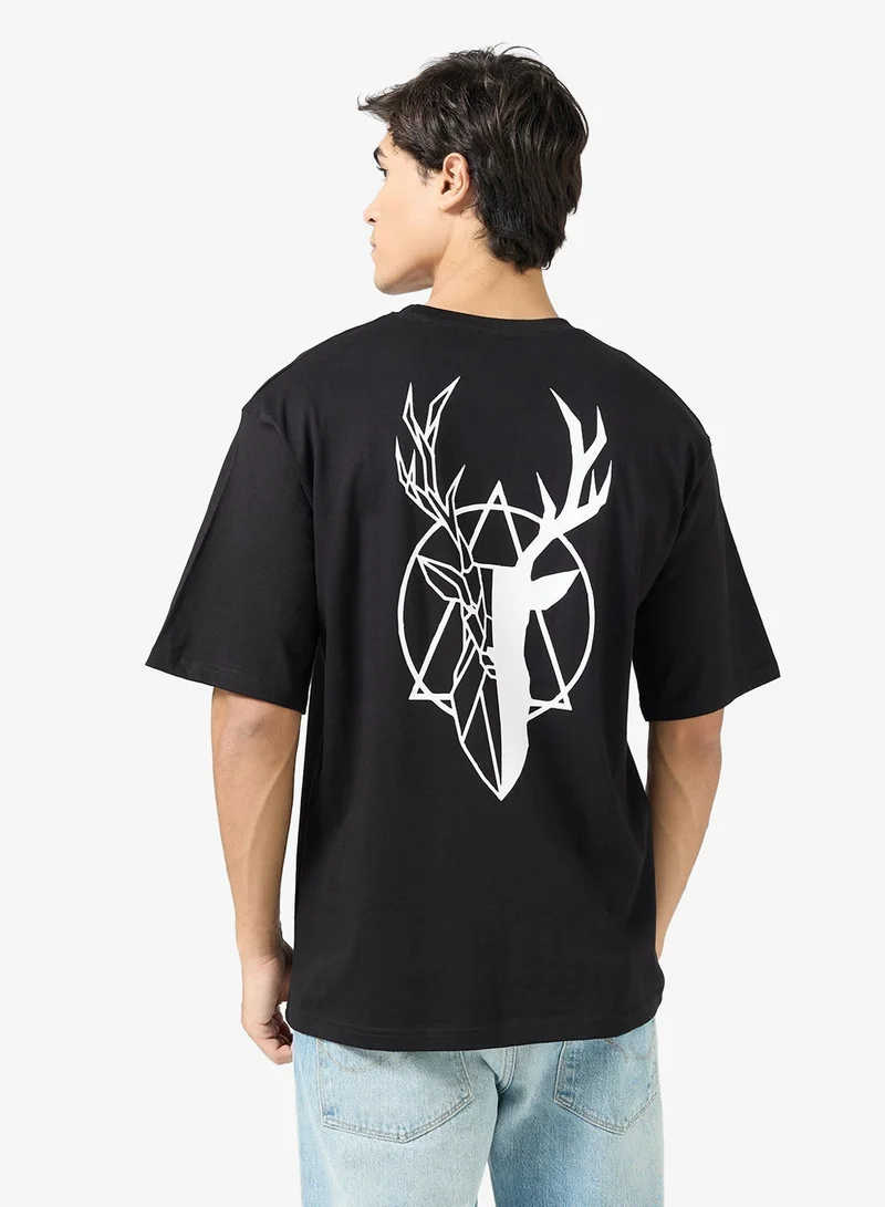 Seventy Five Graphic Print Oversized T-Shirt