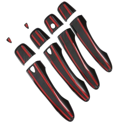 KACEPAR Car Exterior Door Handle Cover 20172019 Compatible with Nissan Navara NP300 Carbon Fiber Black - Image 3