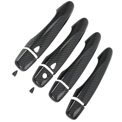KACEPAR Car Exterior Door Handle Cover 20172019 Compatible with Nissan Navara NP300 Carbon Fiber Black - Image 1