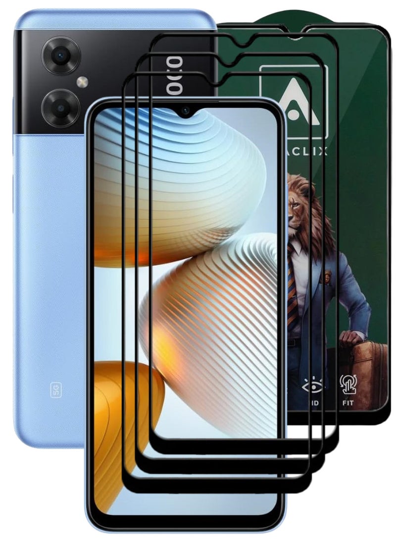 ACLIX 3 Pieces Antistatic ESD Dustproof Premium Quality High Definition Tempered Glass Screen Protector Designed For Xiaomi Poco M4 5G - Image 1
