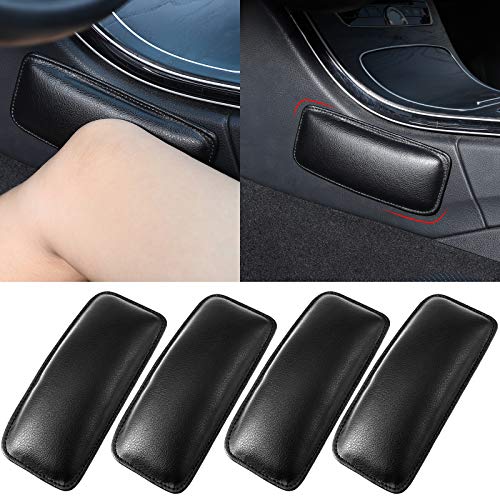 Ankey 4 Pack Soft Leather Car Center Console Knee Leg Elbow Cushion Pad, Car Knee Cushion Elbow Pillow Thigh Support Comfort Pillow - Image 1
