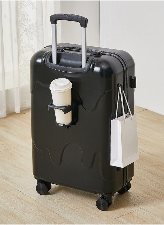 Arabest - Lce-Cream Luggage, Trolley Bags High-Color Boarding Box Mute Universal Wheel Sturdy Travel Password Box（Black） - Image 1