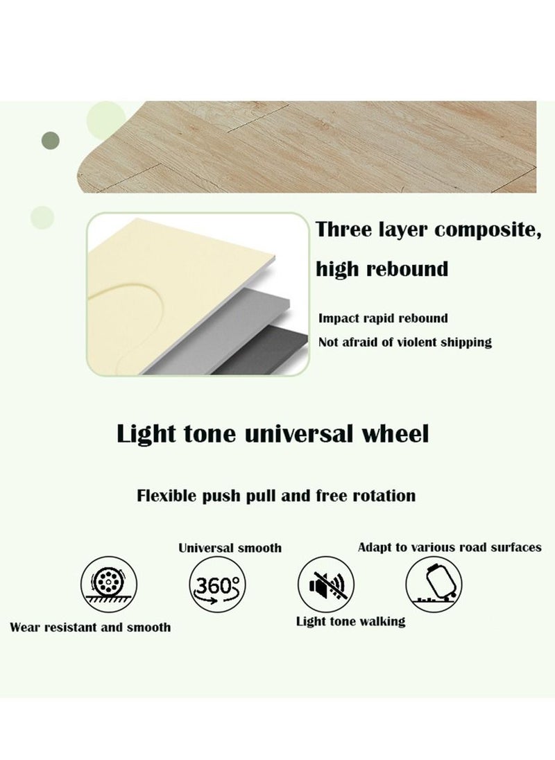 Arabest - Lce-Cream Luggage, Trolley Bags High-Color Boarding Box Mute Universal Wheel Sturdy Travel Password Box（Black） - Image 1