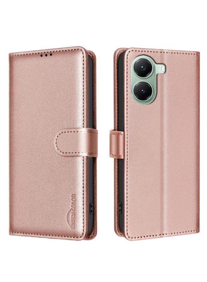The Bros Case For Xiaomi Poco X7 Pro Litchi Texture RFID Anti-theft Leather Phone Case