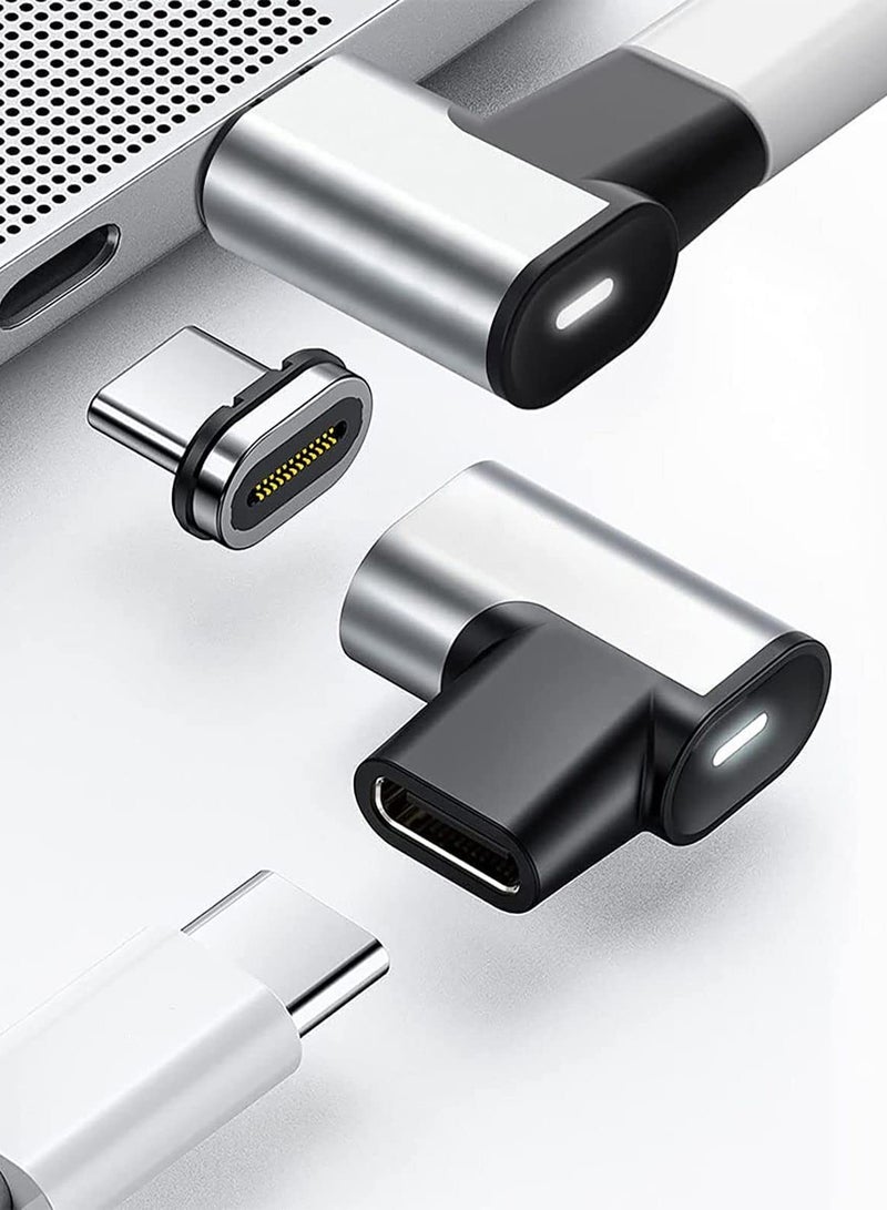 Zikra Magnetic Type-C Adapter for MacBook, Support PD 100W Fast Charging Protocol, 90 Degree Elbow Adapter, USB 3.1 4K 60hz HD Video Output, 10Gbps Extreme Speed File Transfer - Image 1