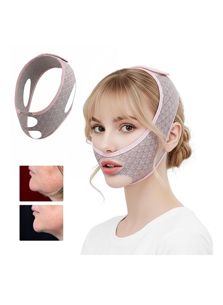 EELHOE Beauty Face Sculpting Sleep Mask, Double Chin Mask, Face Slimming Strap, V Line Lifting Belt, Reusable Face Lifting Mask, Bandage Ultra Thin Soft Breathable - Image 1