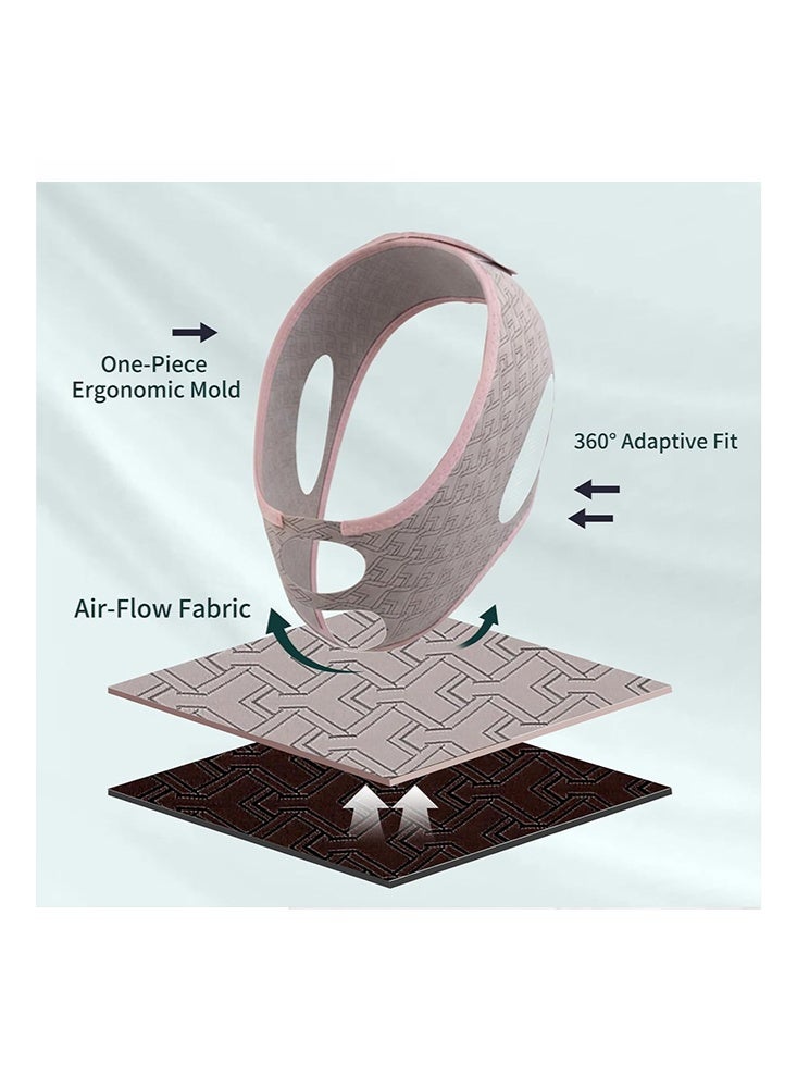 EELHOE Beauty Face Sculpting Sleep Mask, Double Chin Mask, Face Slimming Strap, V Line Lifting Belt, Reusable Face Lifting Mask, Bandage Ultra Thin Soft Breathable - Image 4