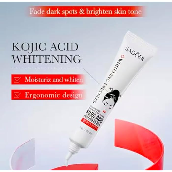 Sadoer Eye Cream with Kojic Acid, Niacinamide and Retinol, Whitening and Firming 20g - Image 3