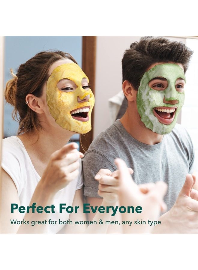 Purederm Turmeric Facial Mask Skin Care (5 Pack) - Bubble Face Sheet Mask for Moisturizing and Hydrating - Rich Collagen and Botanical Extracts Soothe and Illuminate Your Skin - Korean Beauty Skin Mas - Image 3