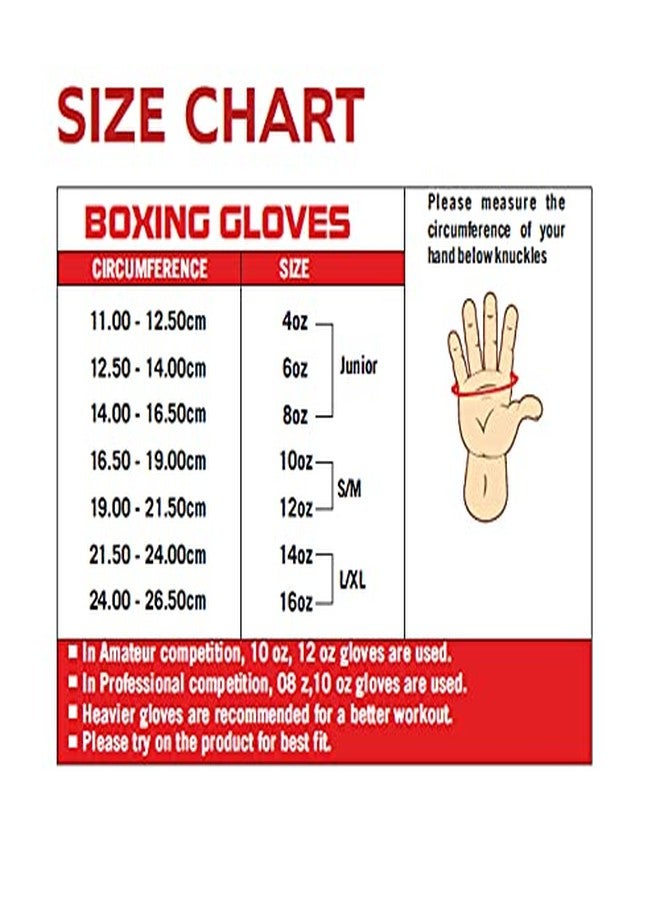 USI UNIVERSAL Boxing Gloves, Punching Bag Gloves, 609M1PU, 16oz Sparring Gloves For Men & Women With Top Grain Hide Leather & Pu Construction, Elasticated Hook & Loop Wrap Closure - Image 3