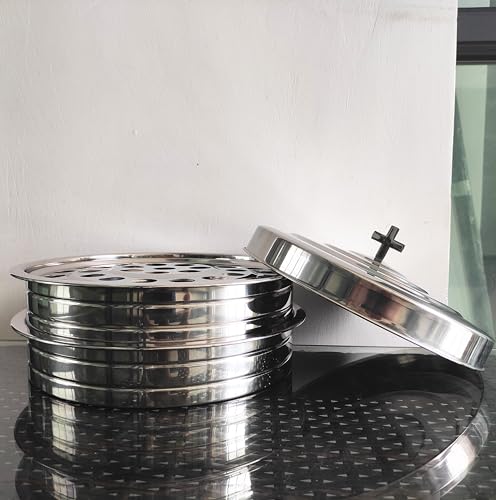 SruiSwei Polished Stainless Steel 2 Communion Cup Trays with Cover for Church Service,Stackable 2 Communion Holy Serving Trays with Cover,Church CommunionTrays Serving Ware Sets - Image 5