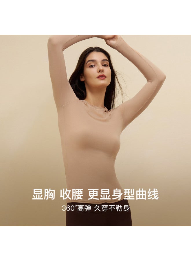 ubras Zero-Pressure Body-Shaping Base Layer Skin Top, High-Elasticity Slimming Warm Thermal Underwear For Women, Autumn Wear - Image 4