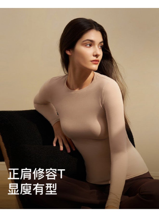 ubras Zero-Pressure Body-Shaping Base Layer Skin Top, High-Elasticity Slimming Warm Thermal Underwear For Women, Autumn Wear - Image 1