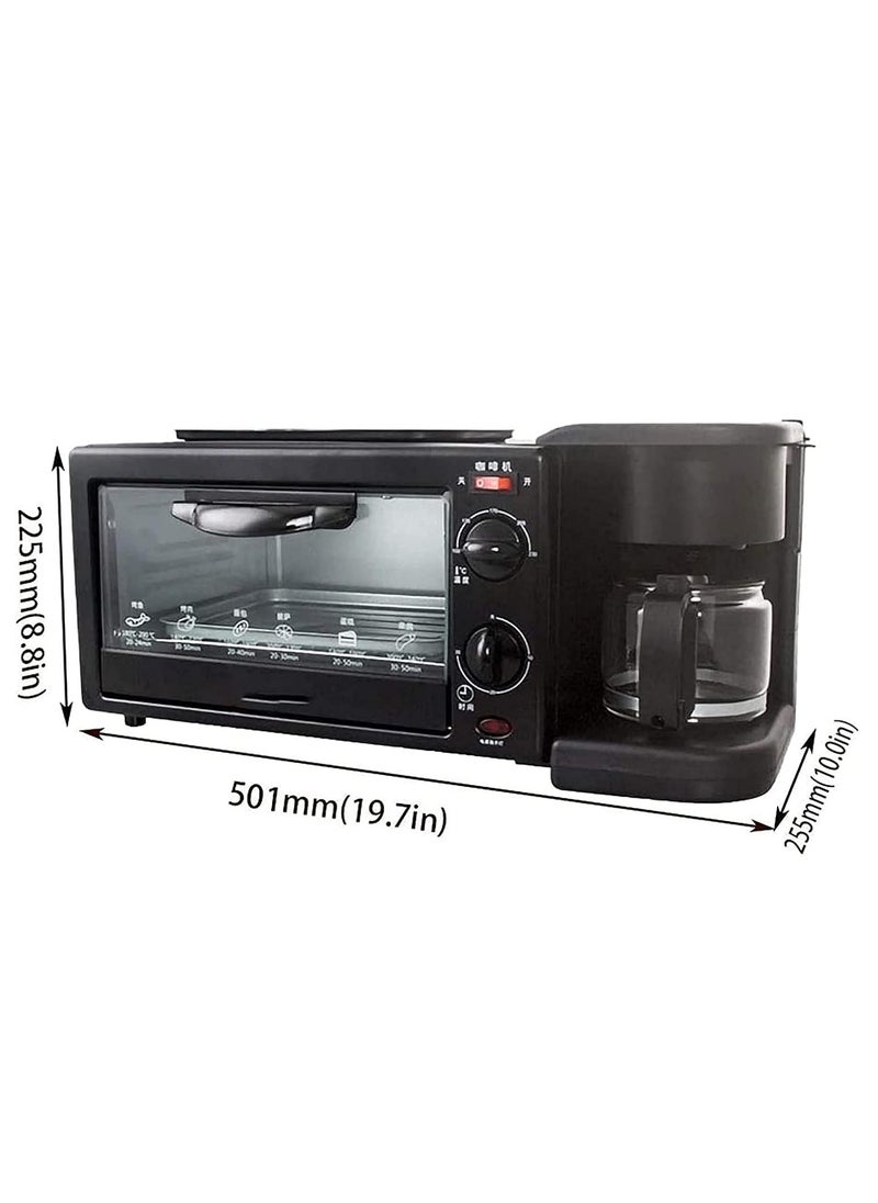 Generic - Home breakfast machine multifunctional Coffee Maker Toaster Oven Griddle 3-In-1 Multi-Function Breakfast Electric Breakfast Machine Multifunction Toaster Oven Griddle - Image 1
