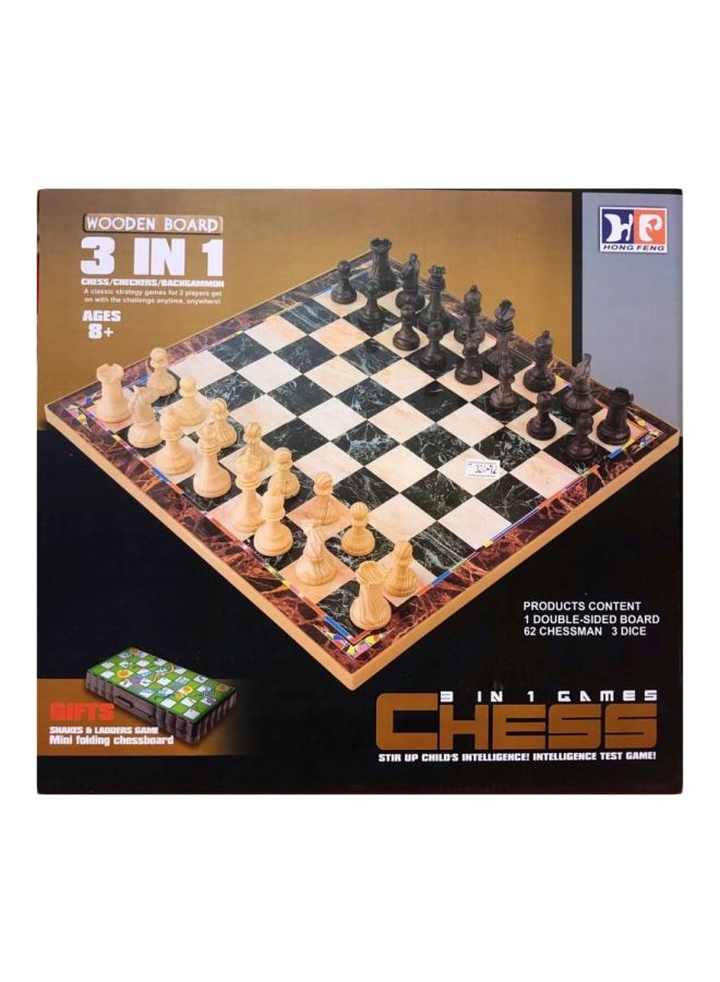 3-In-1 Chess Board Game - Image 1