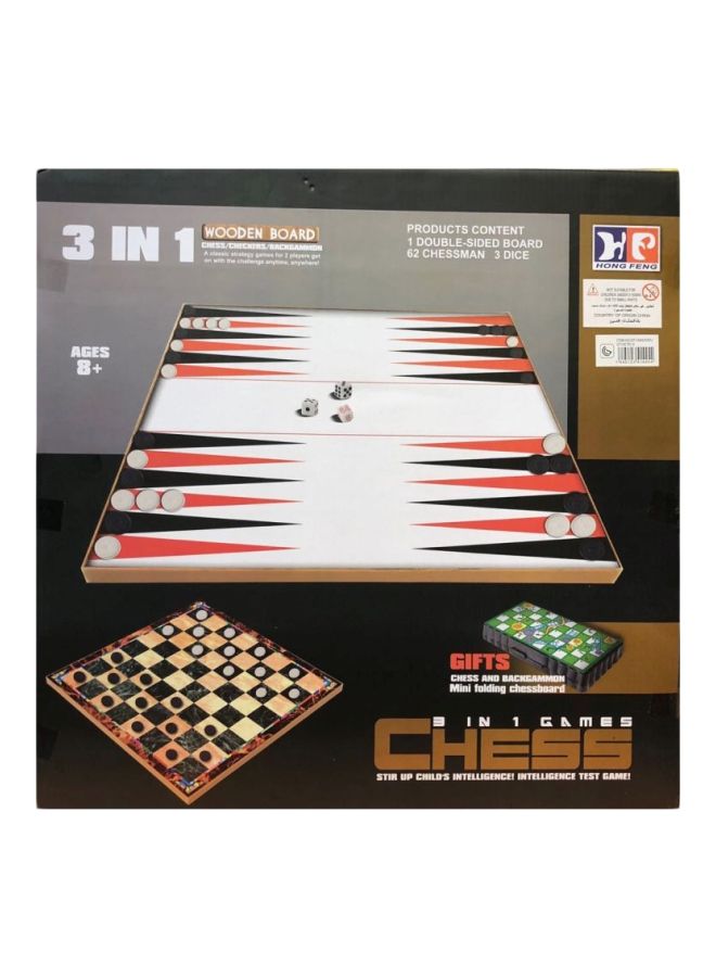 3-In-1 Chess Board Game - Image 2