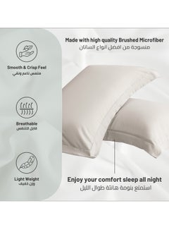 Donetella Microfiber Pillowcases 2-Pcs Soft Pillow Cover With Envelope Closure (Without Pillow Insert),Silk  - Image 5