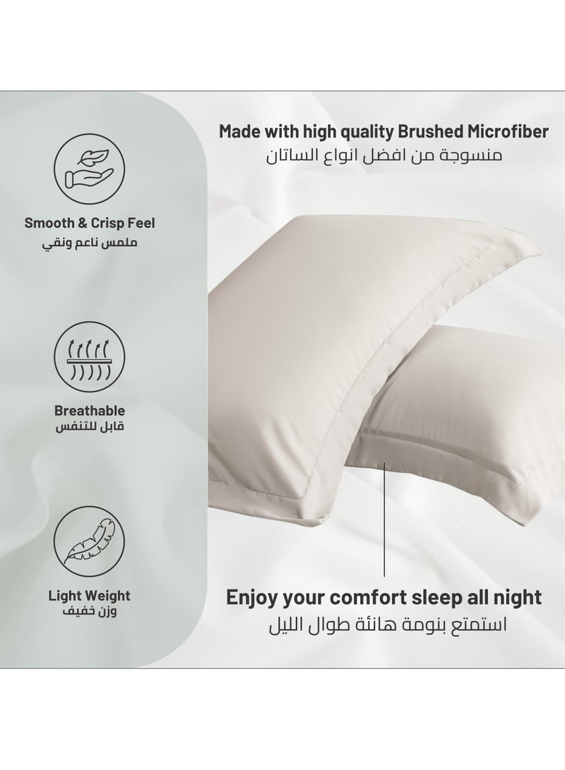 Donetella Microfiber Pillowcases 2-Pcs Soft Pillow Cover With Envelope Closure (Without Pillow Insert),Silk - Image 5